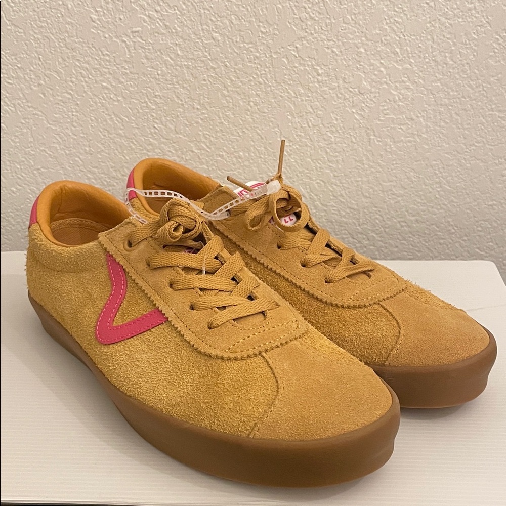 Vans Sport Low Yellow Pink Suede Upper Sneakers